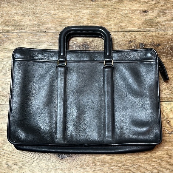 Vintage Coach Black Leather Briefcase 💼 - Picture 1 of 13